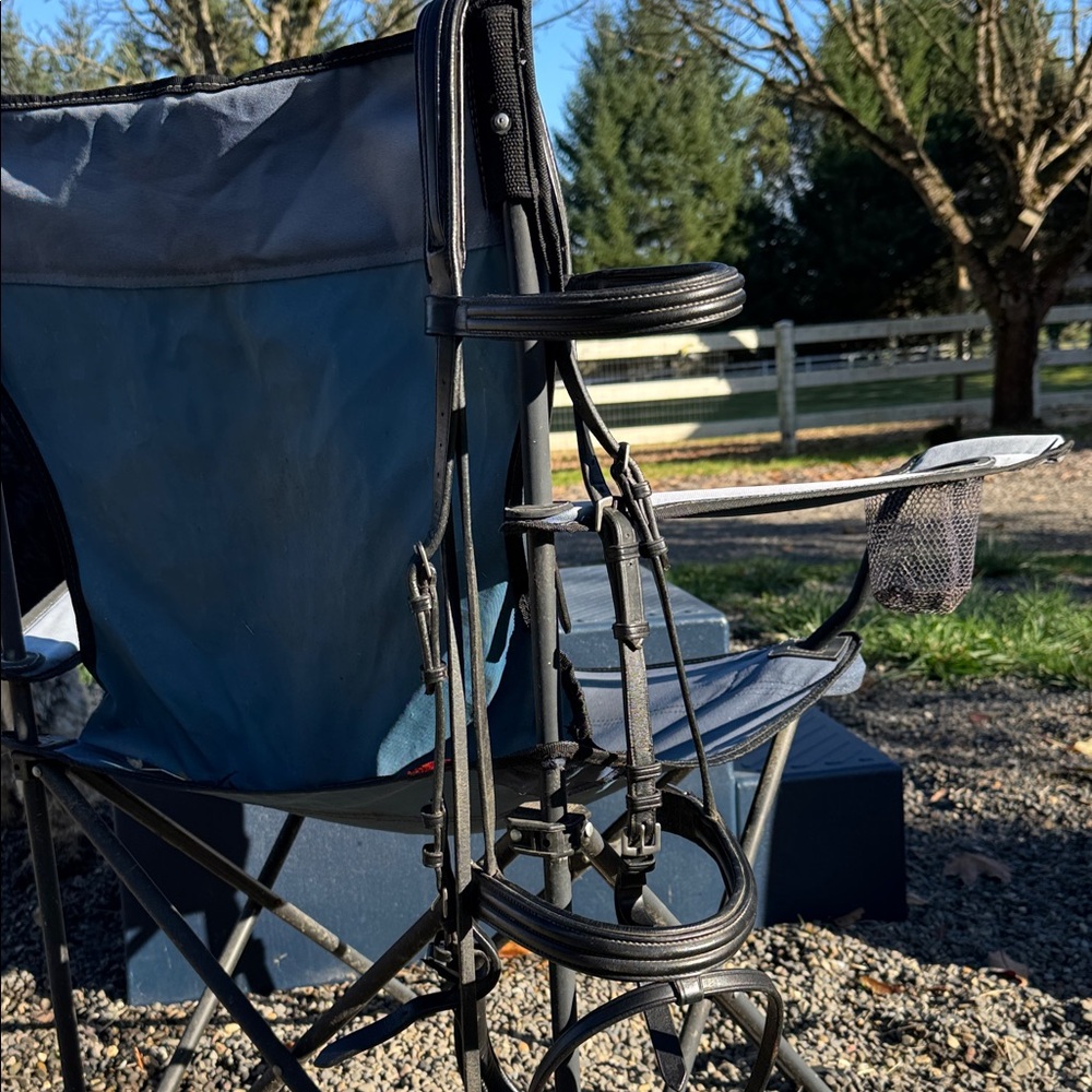 Black Nunn Finer dressage bridle with reins